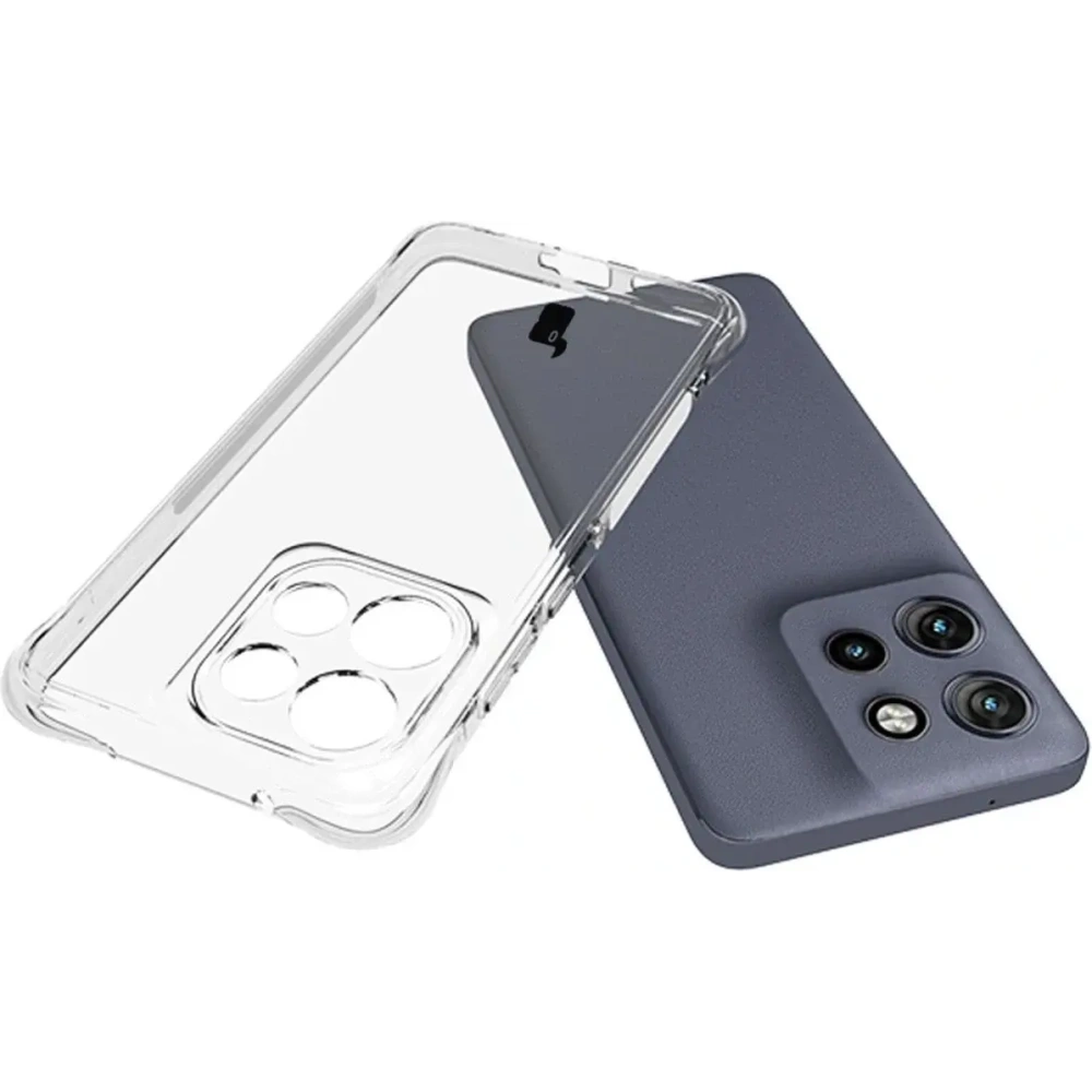 Etui + 2x folia na ekran Bizon Case Clear Pack do Motorola Edge 50 Neo