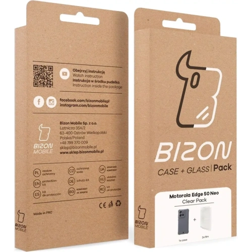 Kup Etui + 2x folia na ekran Bizon Case Clear Pack do Motorola Edge 50 Neo - BIZ9478 - {ean13} - Sklep Home Screen