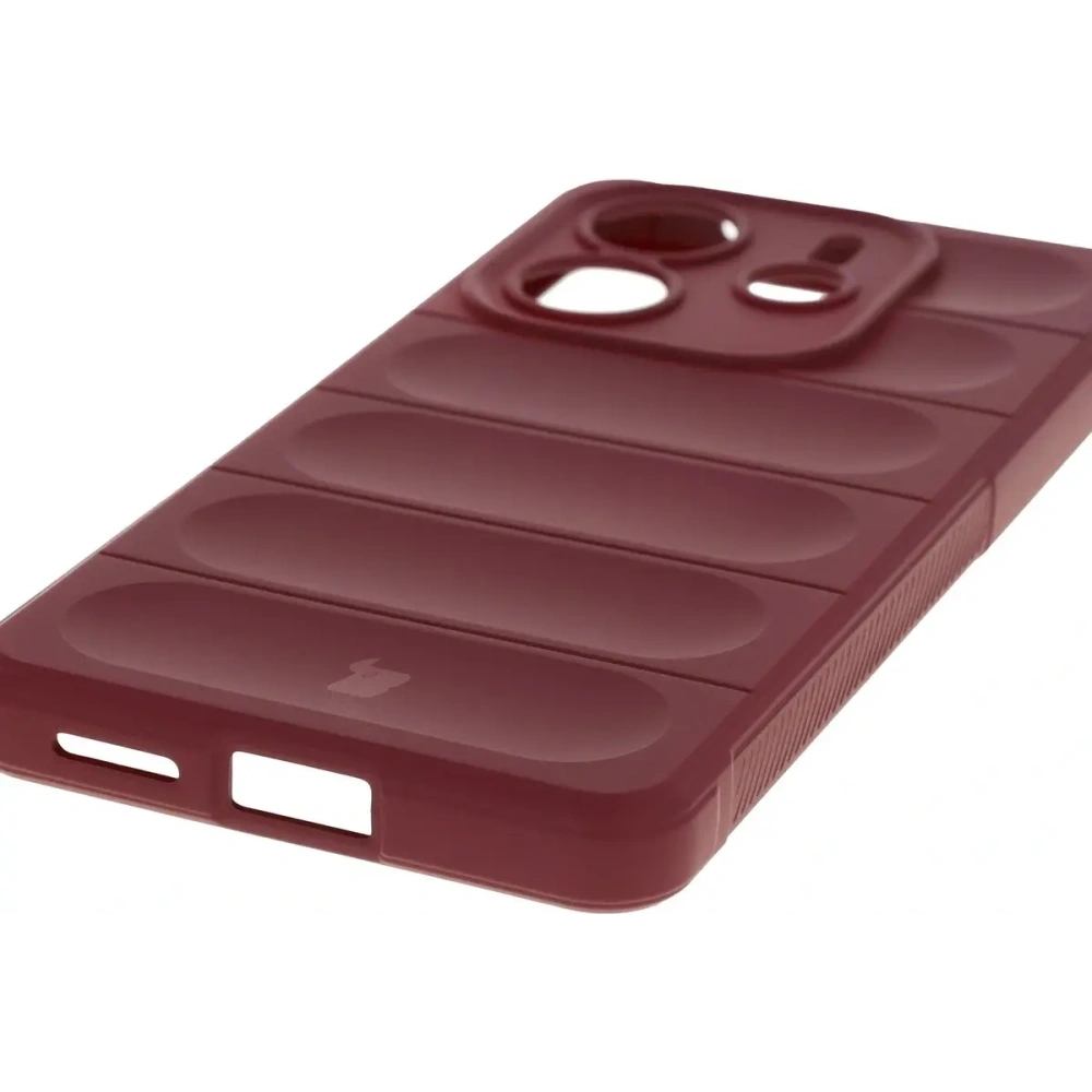 Pancerne etui Bizon Case Tur do Xiaomi Redmi Note 14 4G burgundowe