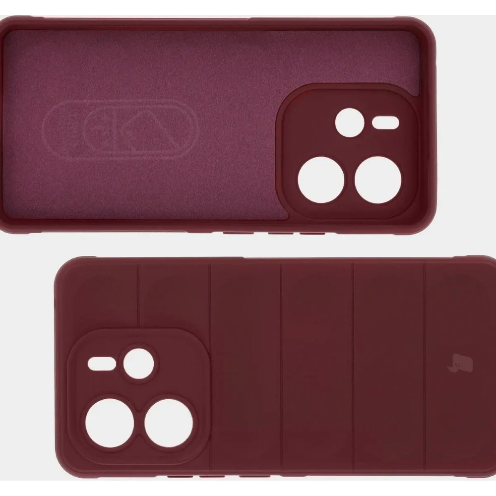 Pancerne etui Bizon Case Tur do Xiaomi Redmi Note 14 4G burgundowe