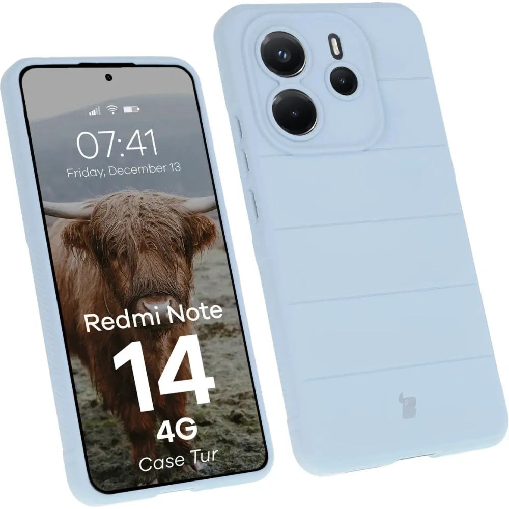 Pancerne etui Bizon Case Tur do Xiaomi Redmi Note 14 4G jasnoniebieskie