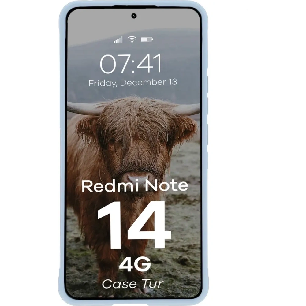 Pancerne etui Bizon Case Tur do Xiaomi Redmi Note 14 4G jasnoniebieskie