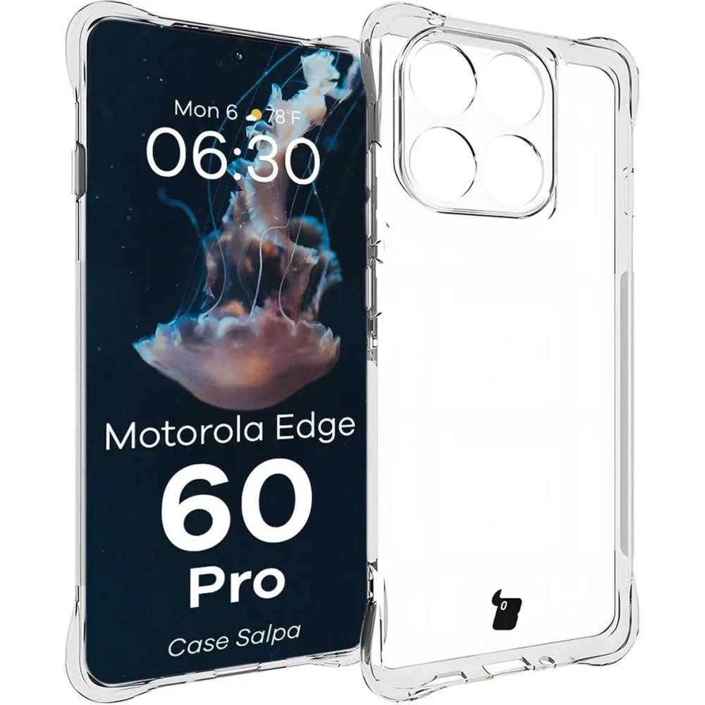 Elastyczne etui Bizon Case Salpa do Motorola Edge 60 Pro przezroczyste