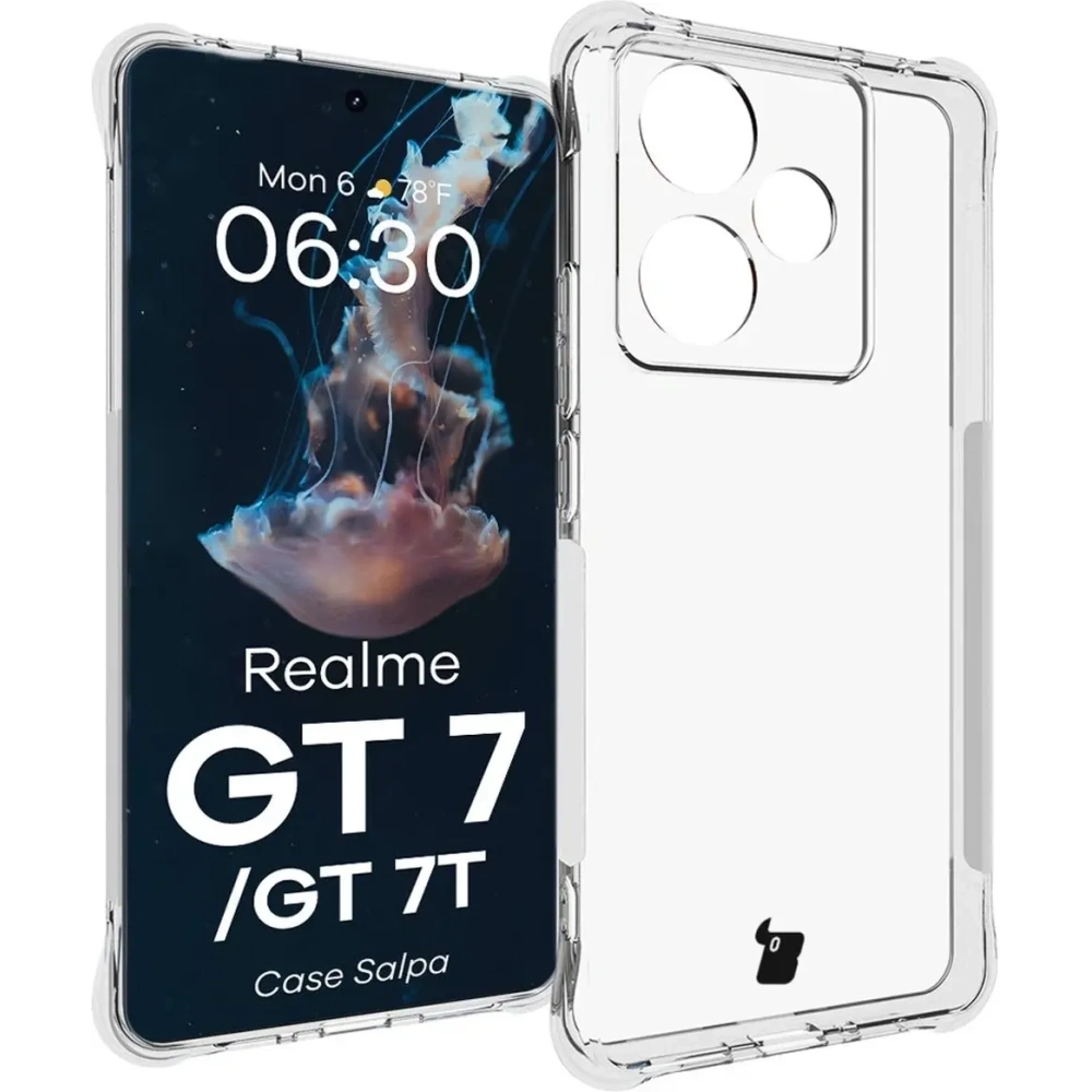 Elastyczne etui Bizon Case Salpa do Realme GT 7 / 7T przezroczyste