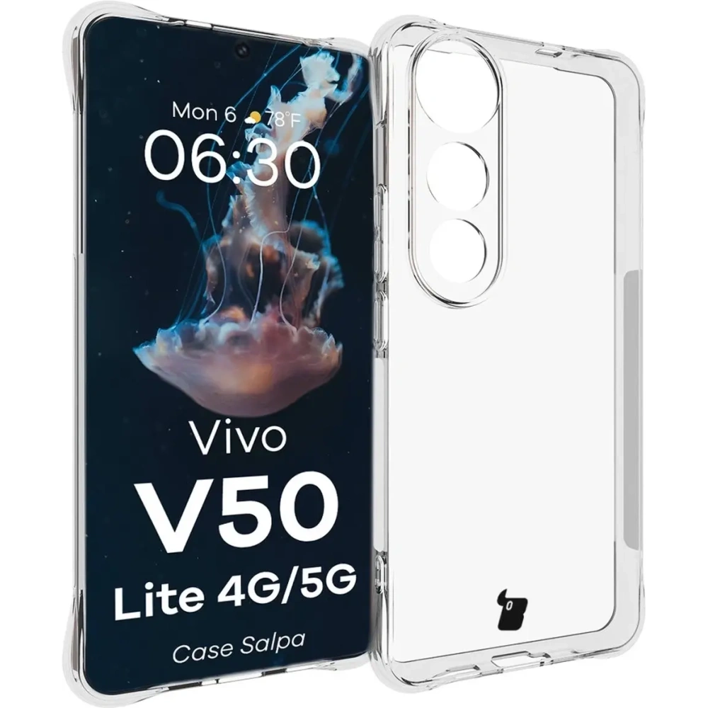 Elastyczne etui Bizon Case Salpa do Vivo V50 Lite 4G / 5G przezroczyste