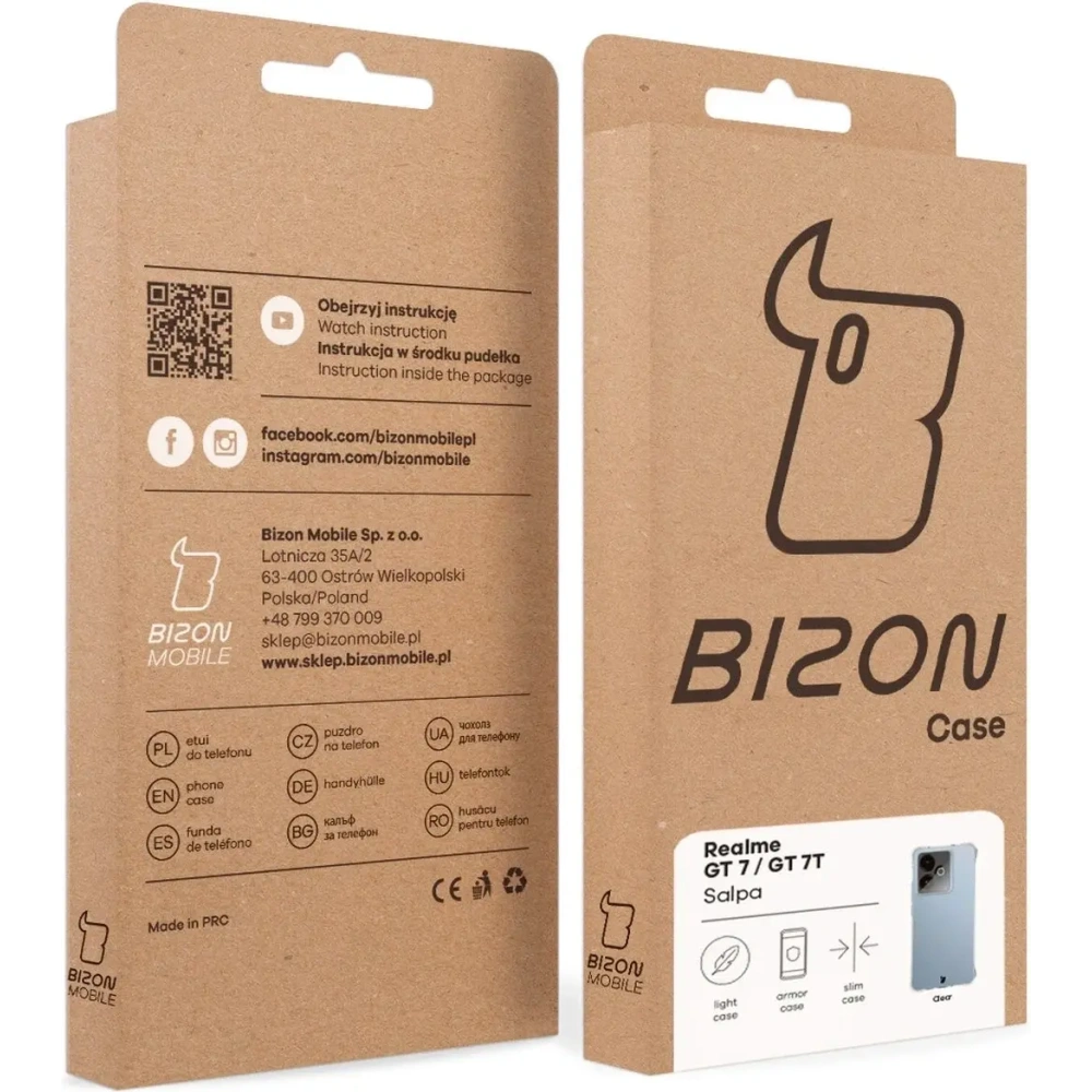 Elastyczne etui Bizon Case Salpa do Realme GT 7 / 7T przezroczyste