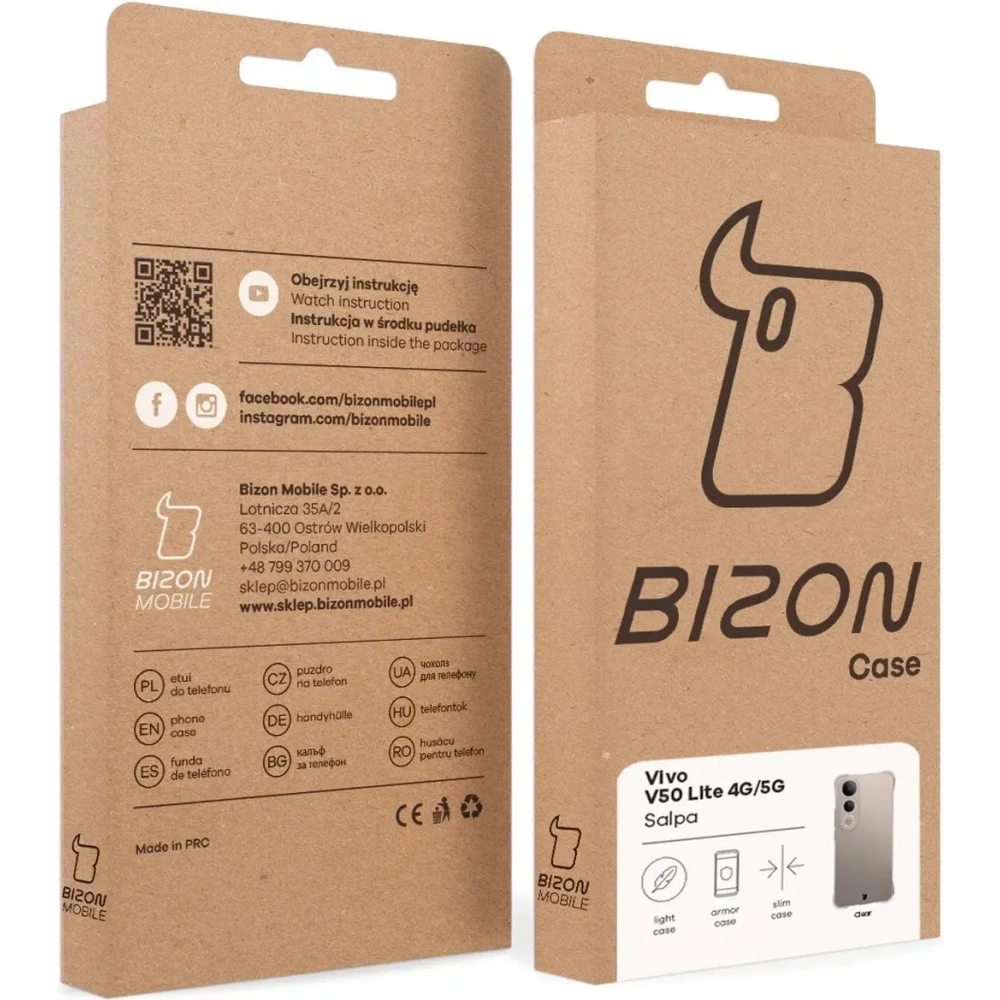 Elastyczne etui Bizon Case Salpa do Vivo V50 Lite 4G / 5G przezroczyste