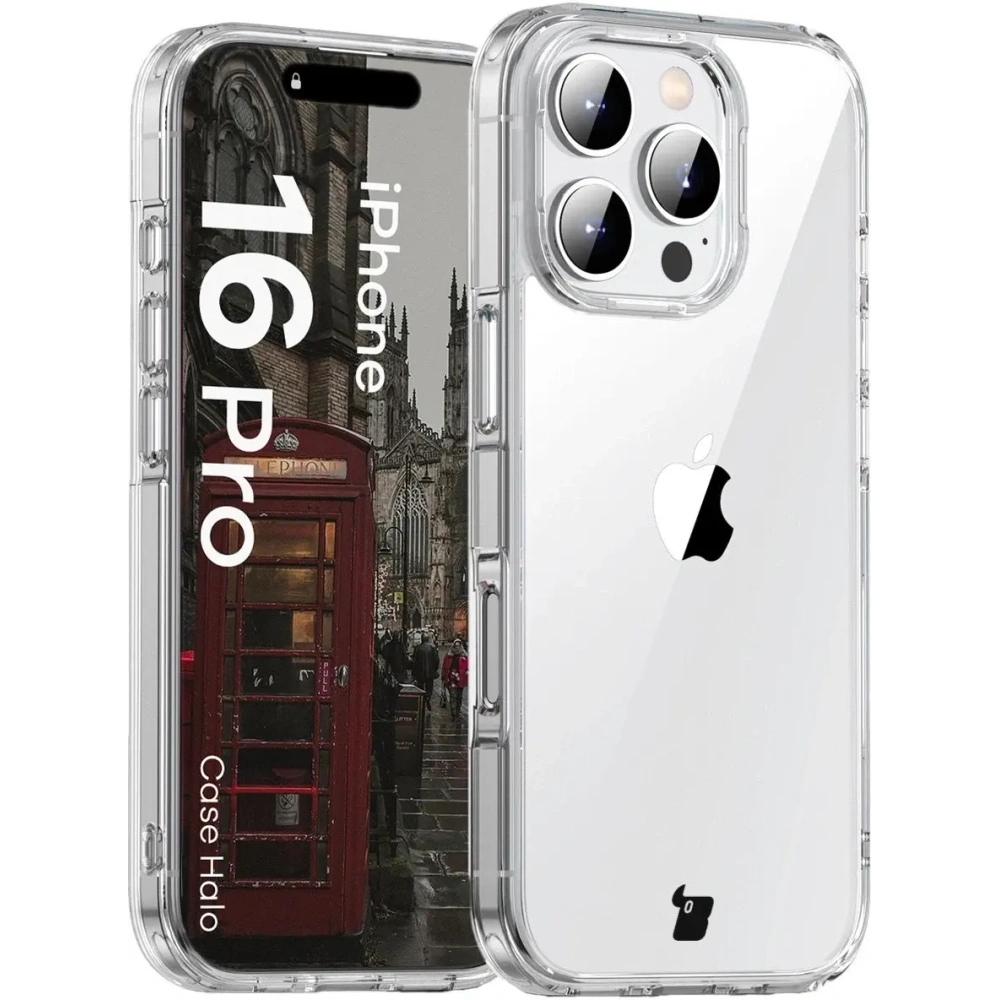 Etui Bizon Case Halo do Apple iPhone 16 Pro przezroczyste