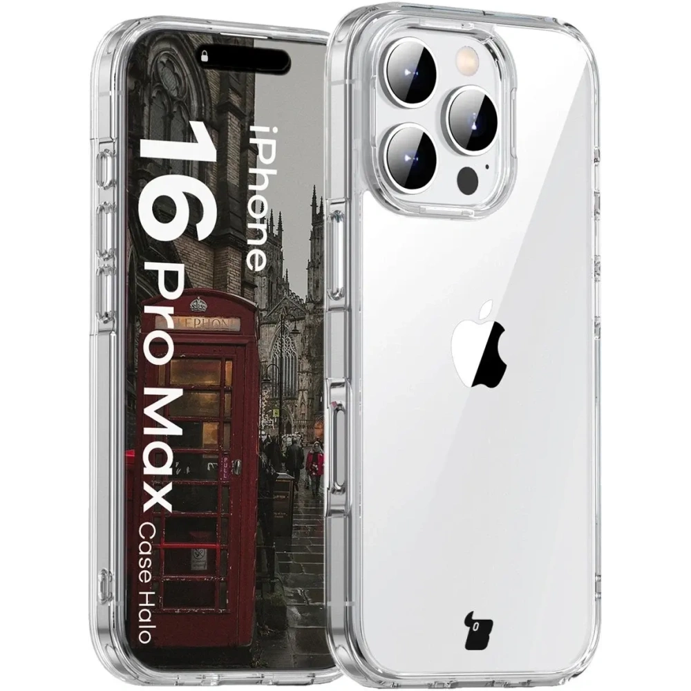 Etui Bizon Case Halo do Apple iPhone 16 Pro Max przezroczyste