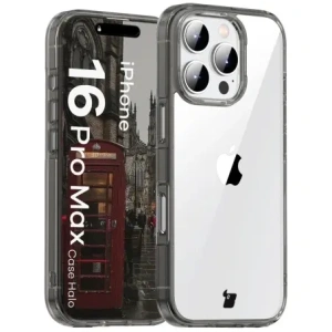 Kup Husa Bizon Case Halo pentru Apple iPhone 16 Pro Max negru fumuriu - BIZ9497 - {ean13} - Sklep Home Screen