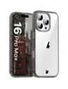 Husa Bizon Case Halo pentru Apple iPhone 16 Pro Max negru fumuriu