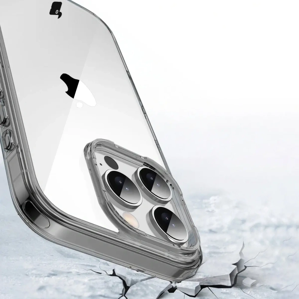 Etui Bizon Case Halo do Apple iPhone 16 Pro przydymione-czarne