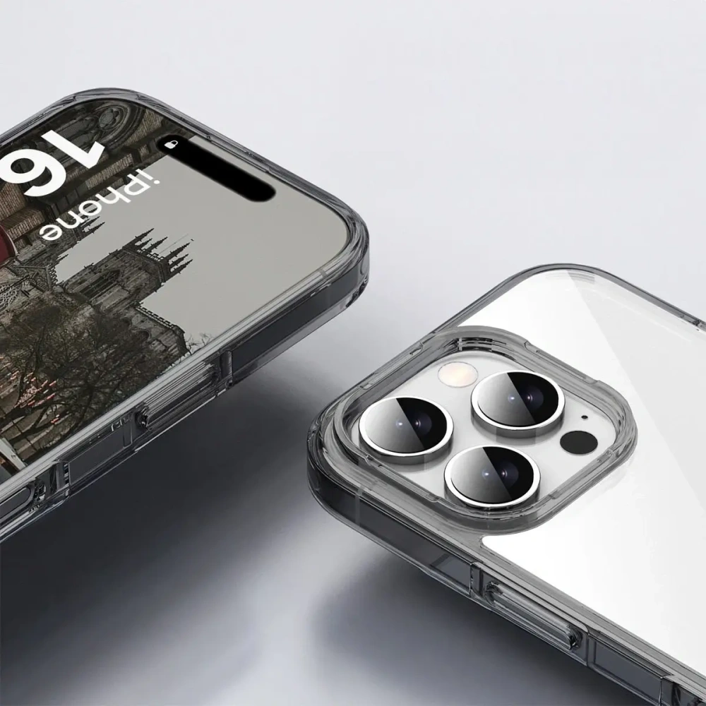 Etui Bizon Case Halo do Apple iPhone 16 Pro Max przydymione-czarne