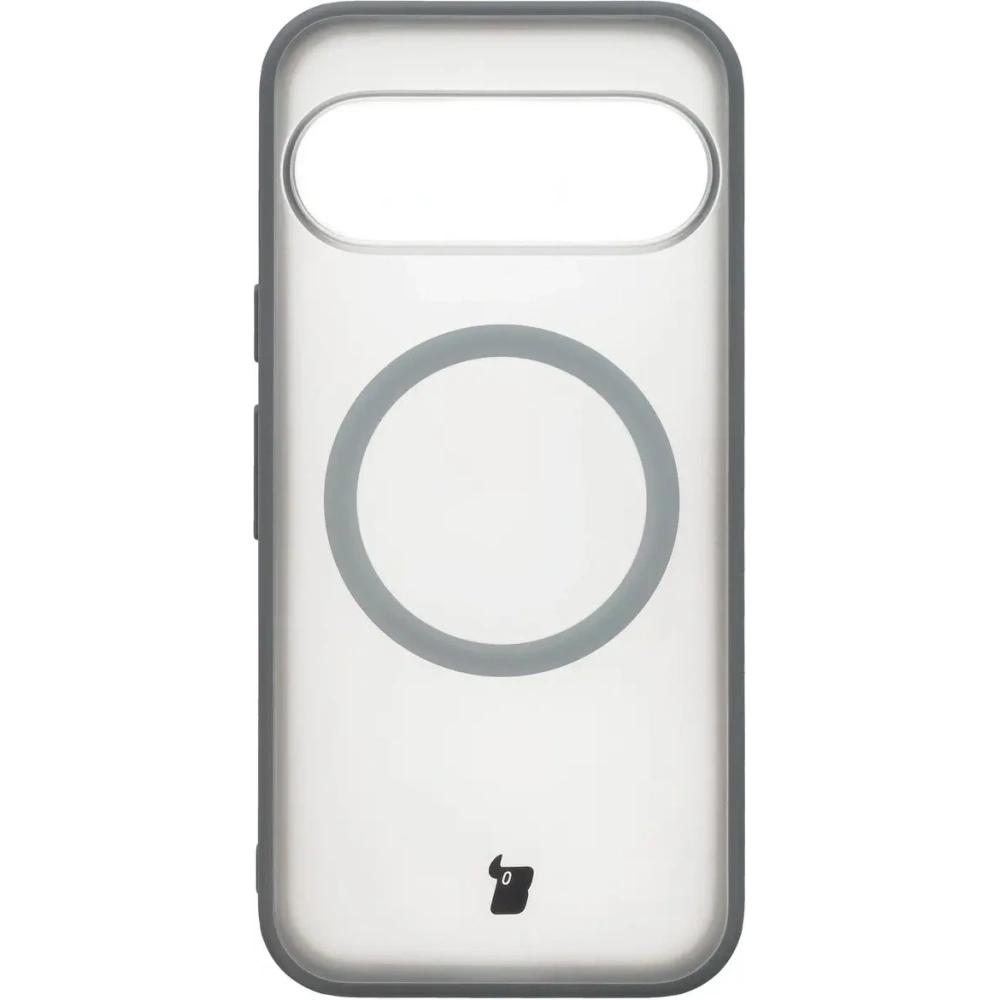 Etui z pierścieniem magnetycznym Bizon Case MatteO do Pixel 10 / 10 Pro przydymione-szare