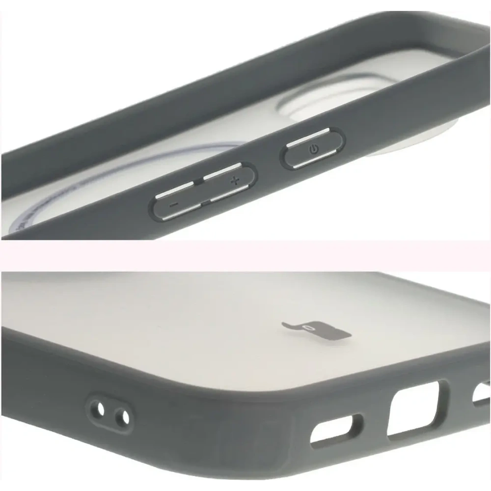 Etui z pierścieniem magnetycznym Bizon Case MatteO do Pixel 10 / 10 Pro przydymione-szare