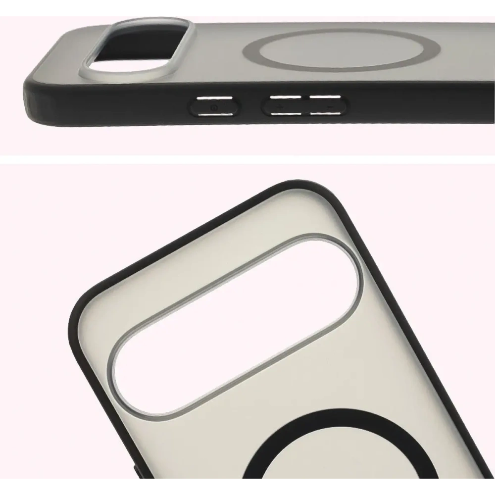 Etui z pierścieniem magnetycznym Bizon Case MatteO do Pixel 10 Pro XL przydymione-czarne