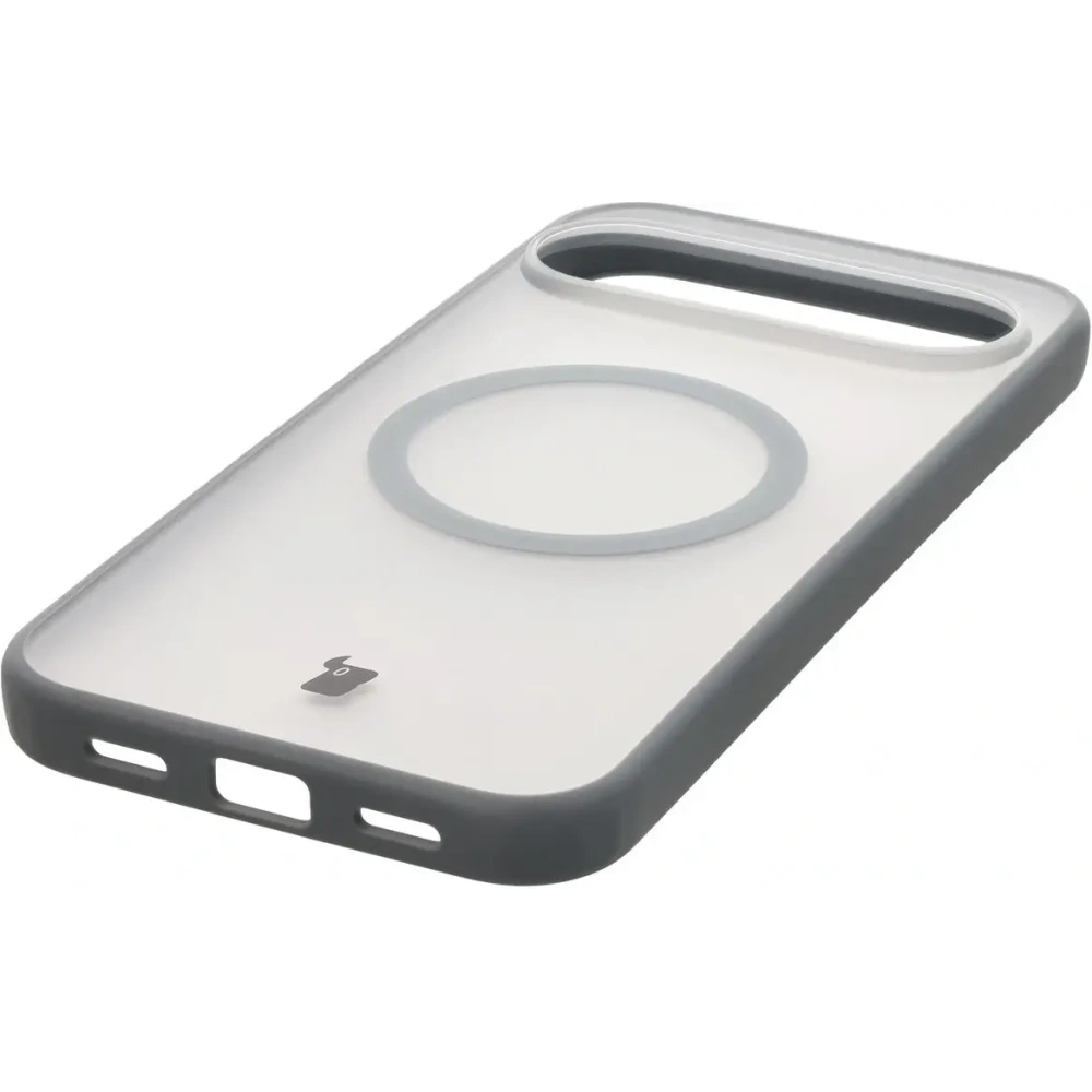 Etui z pierścieniem magnetycznym Bizon Case MatteO do Pixel 10 Pro XL przydymione-szare