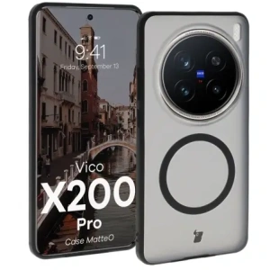 Kup Bizon Case MatteO Magnetic Vivo X200 Pro negru fumuriu - BIZ9504 - {ean13} - Sklep Home Screen