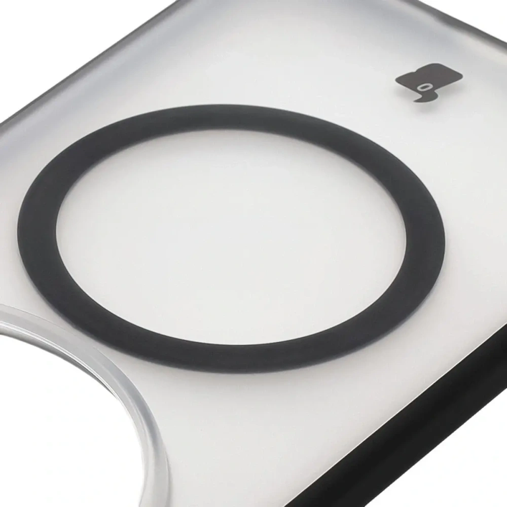 Etui z pierścieniem magnetycznym Bizon Case MatteO do Vivo X200 Pro przydymione-czarne