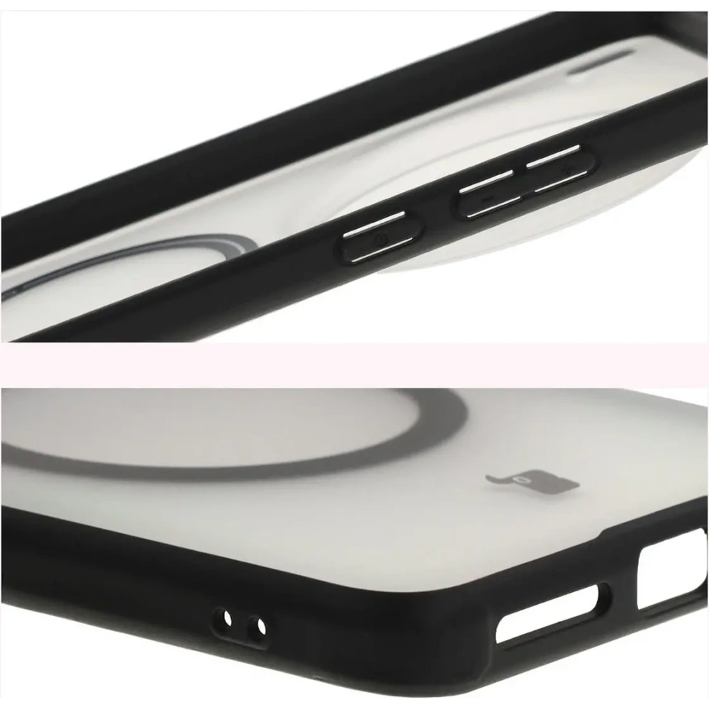 Etui z pierścieniem magnetycznym Bizon Case MatteO do Vivo X200 Pro przydymione-czarne