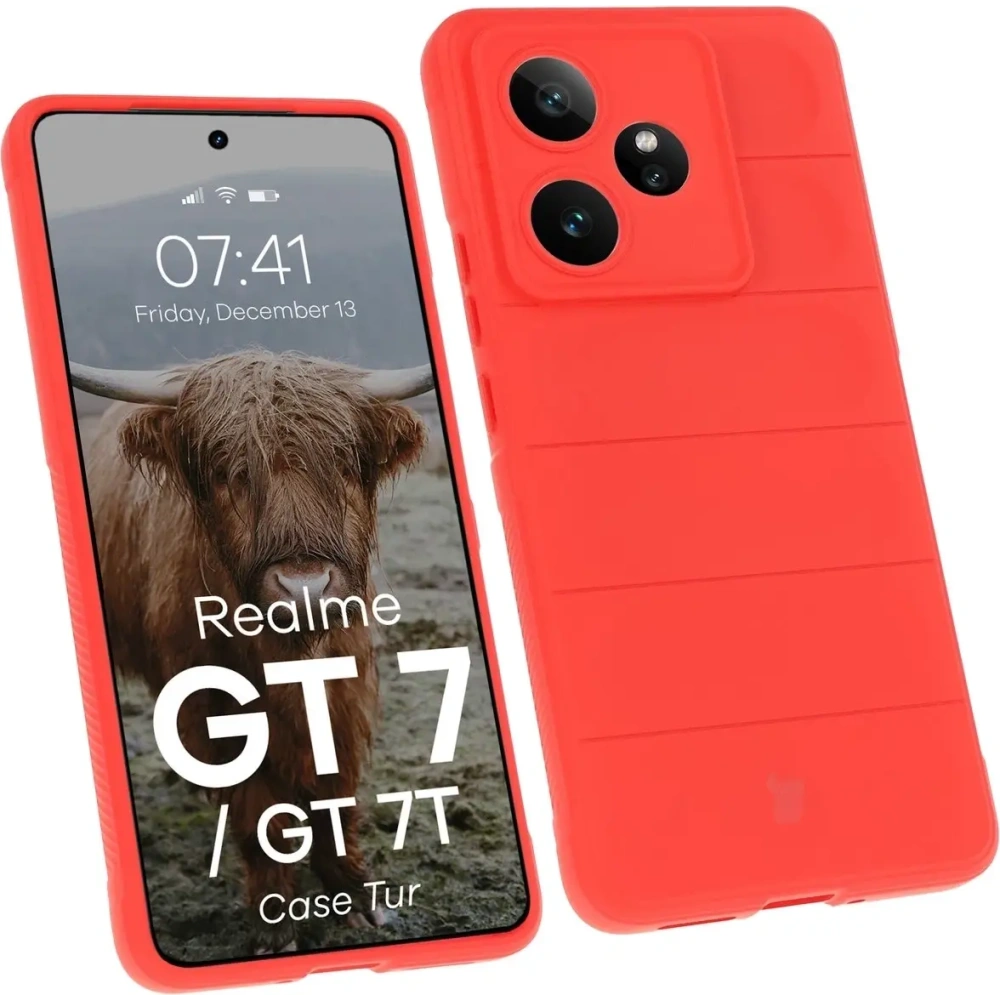 Pancerne etui Bizon Case Tur do Realme GT 7 / 7T czerwone