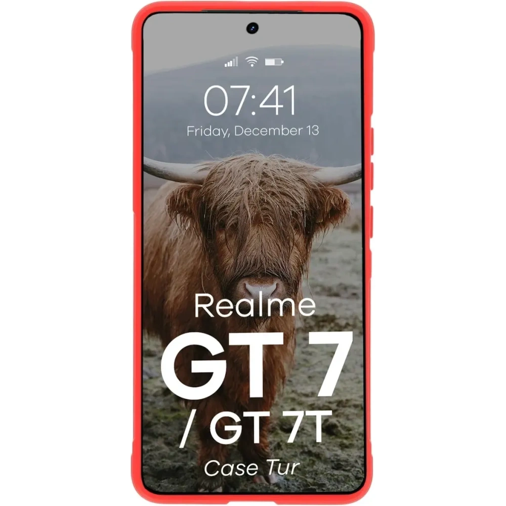 Pancerne etui Bizon Case Tur do Realme GT 7 / 7T czerwone