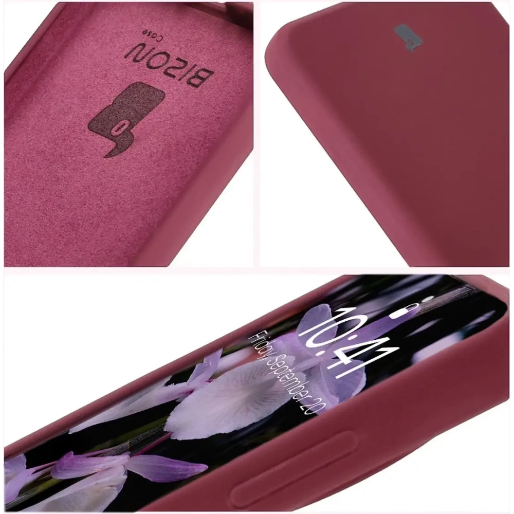 Silikonowe etui Bizon Soft Case do OnePlus 13R ciemnofioletowe