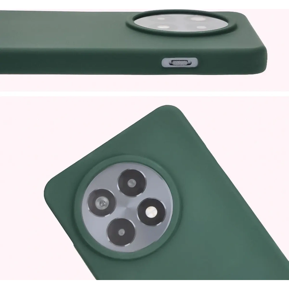 Silikonowe etui Bizon Soft Case do OnePlus 13R ciemnozielone