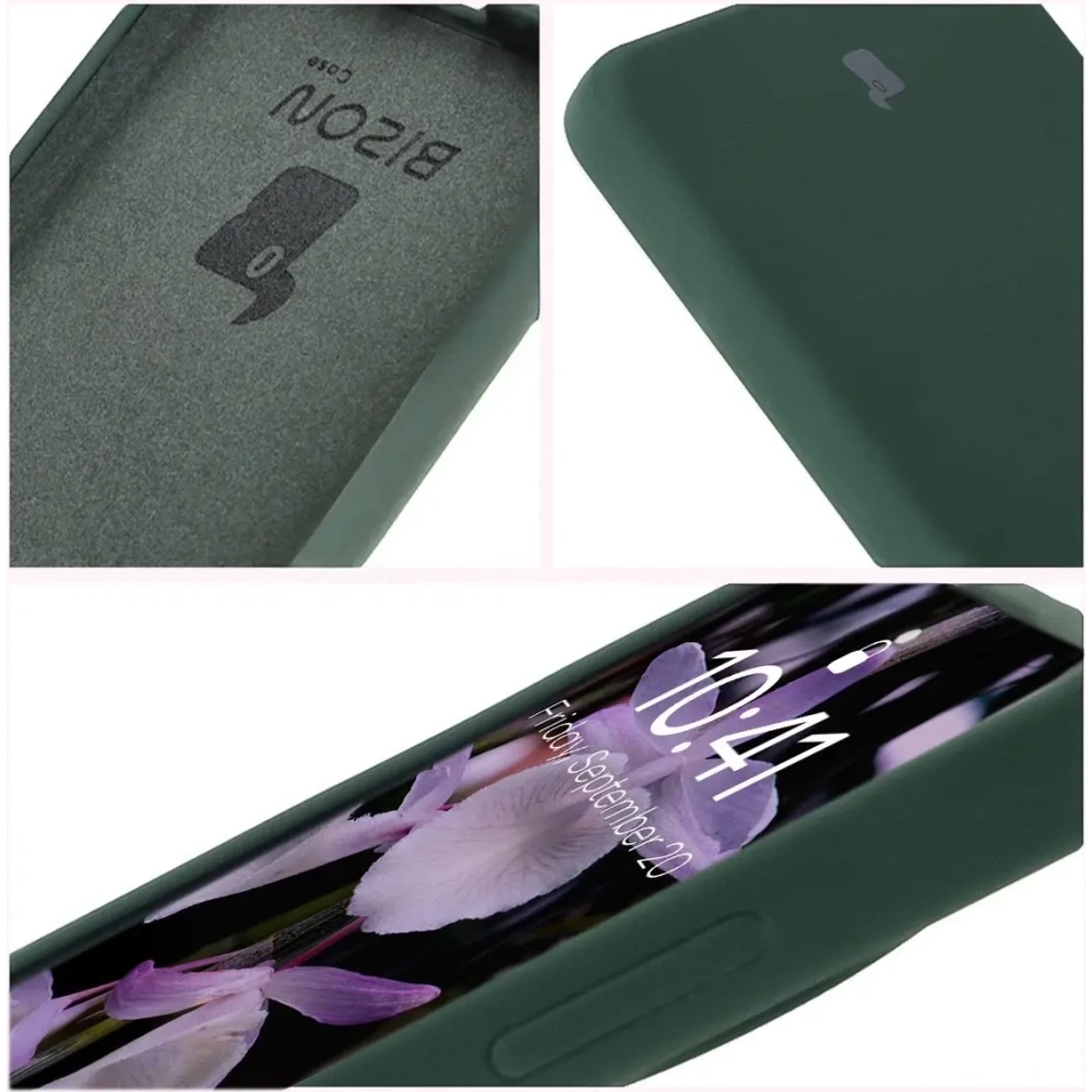 Silikonowe etui Bizon Soft Case do OnePlus 13R ciemnozielone