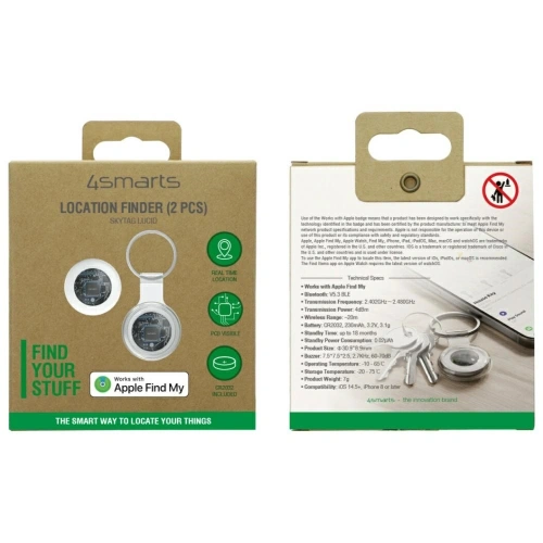 Kup 4smarts SkyTag Locator Weiß [2 PACK] - 4SMR95 - {ean13} - Sklep Home Screen