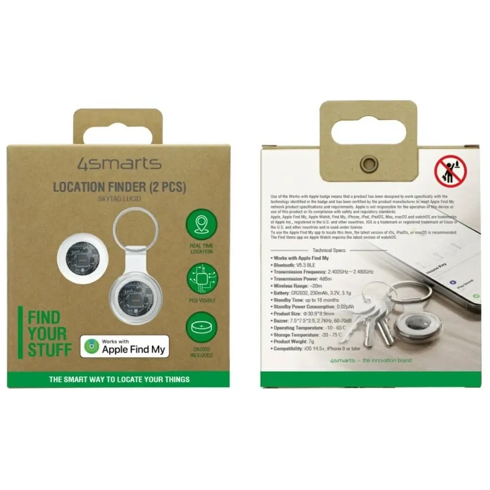 Lokalizator 4smarts SkyTag biały [2 PACK]