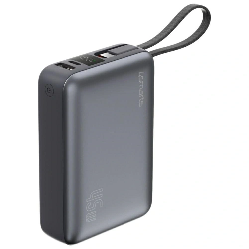 Kup 4smarts Enterprise Compact Power Bank 20000mAh 45W USB-A, 2xUSB-C + cablu USB-C încorporat gri - 4SMR96 - {ean13} - Sklep Home Screen