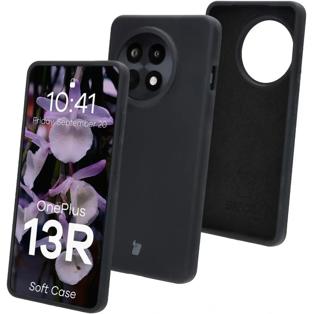 Silikonowe etui Bizon Soft Case do OnePlus 13R czarne