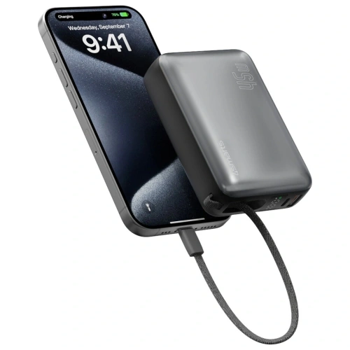Kup 4smarts Enterprise Compact Power Bank 20000mAh 45W USB-A, 2xUSB-C + cablu USB-C încorporat gri - 4SMR96 - {ean13} - Sklep Home Screen