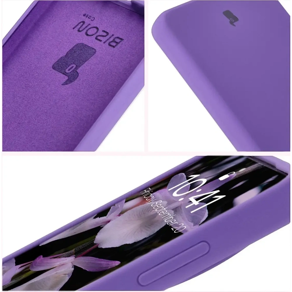 Silikonowe etui Bizon Soft Case do OnePlus 13R fioletowe