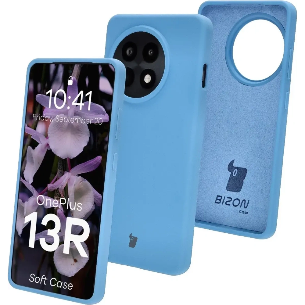Silikonowe etui Bizon Soft Case do OnePlus 13R niebieskie