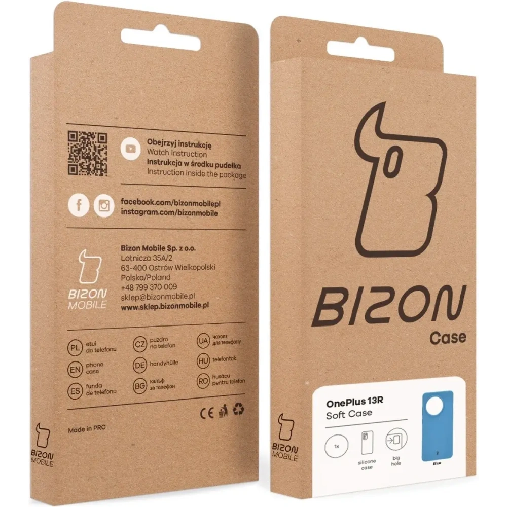 Silikonowe etui Bizon Soft Case do OnePlus 13R niebieskie