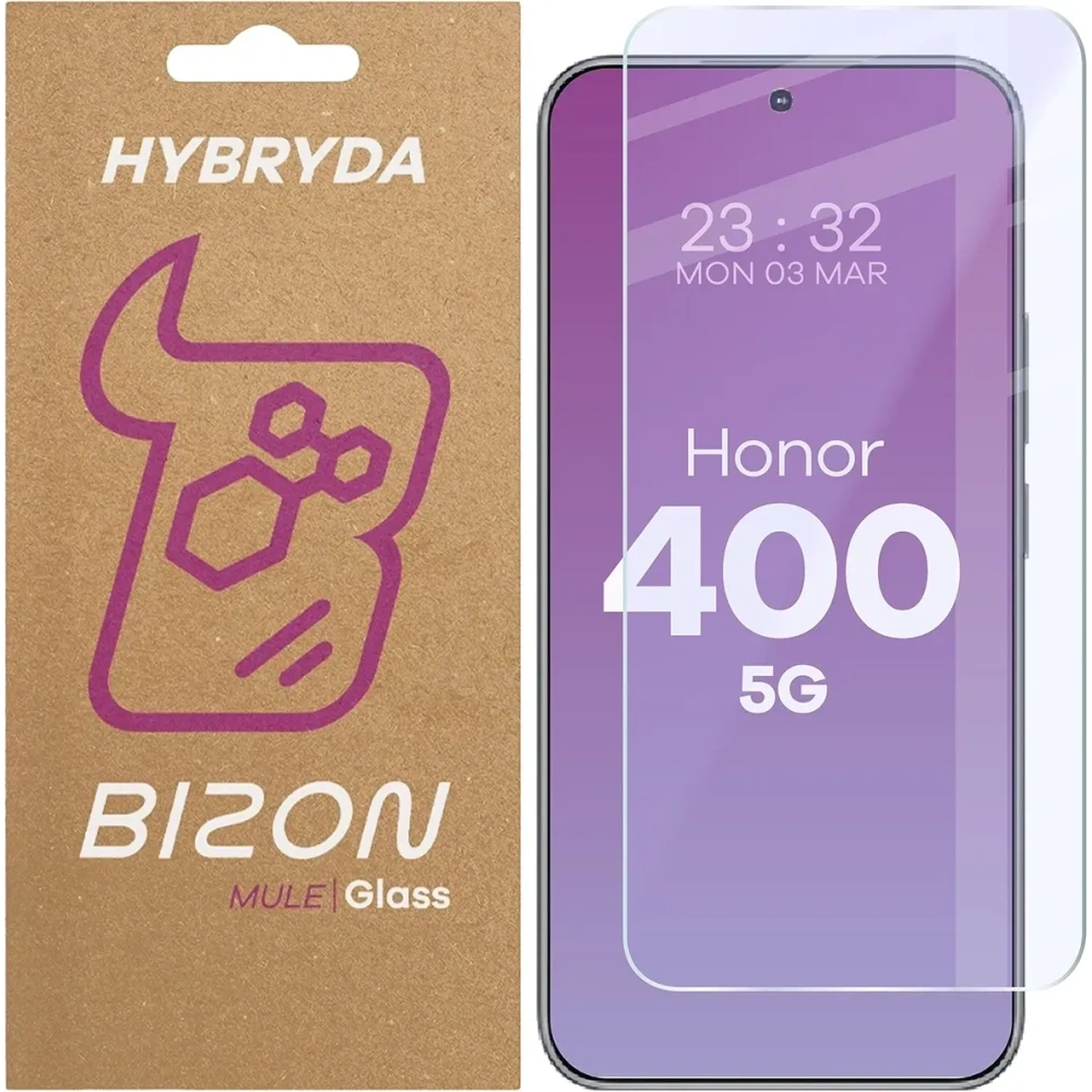 Elastyczne szkło hybrydowe Bizon Glass Mule do Honor 400 5G