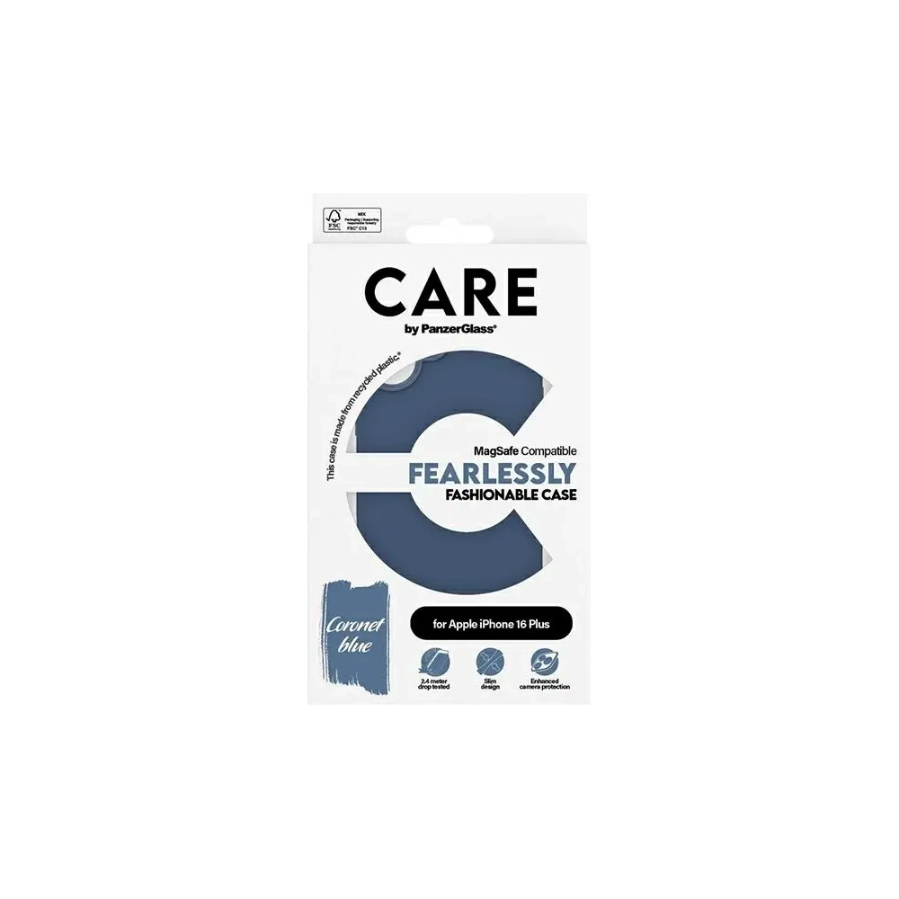 Etui CARE by PanzerGlass Fashion MagSafe do Apple iPhone 16 Plus niebieski