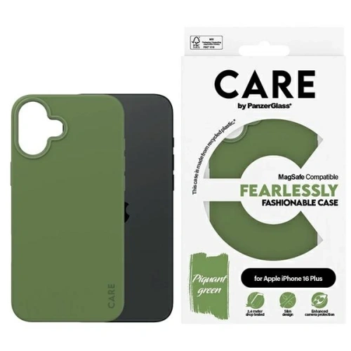 Kup CARE od PanzerGlass Fashion MagSafe Apple iPhone 16 Plus zelená - PZG976 - {ean13} - Sklep Home Screen