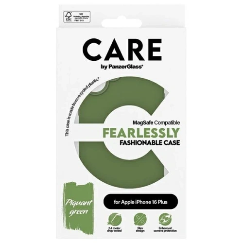 Kup CARE od PanzerGlass Fashion MagSafe Apple iPhone 16 Plus zelená - PZG976 - {ean13} - Sklep Home Screen