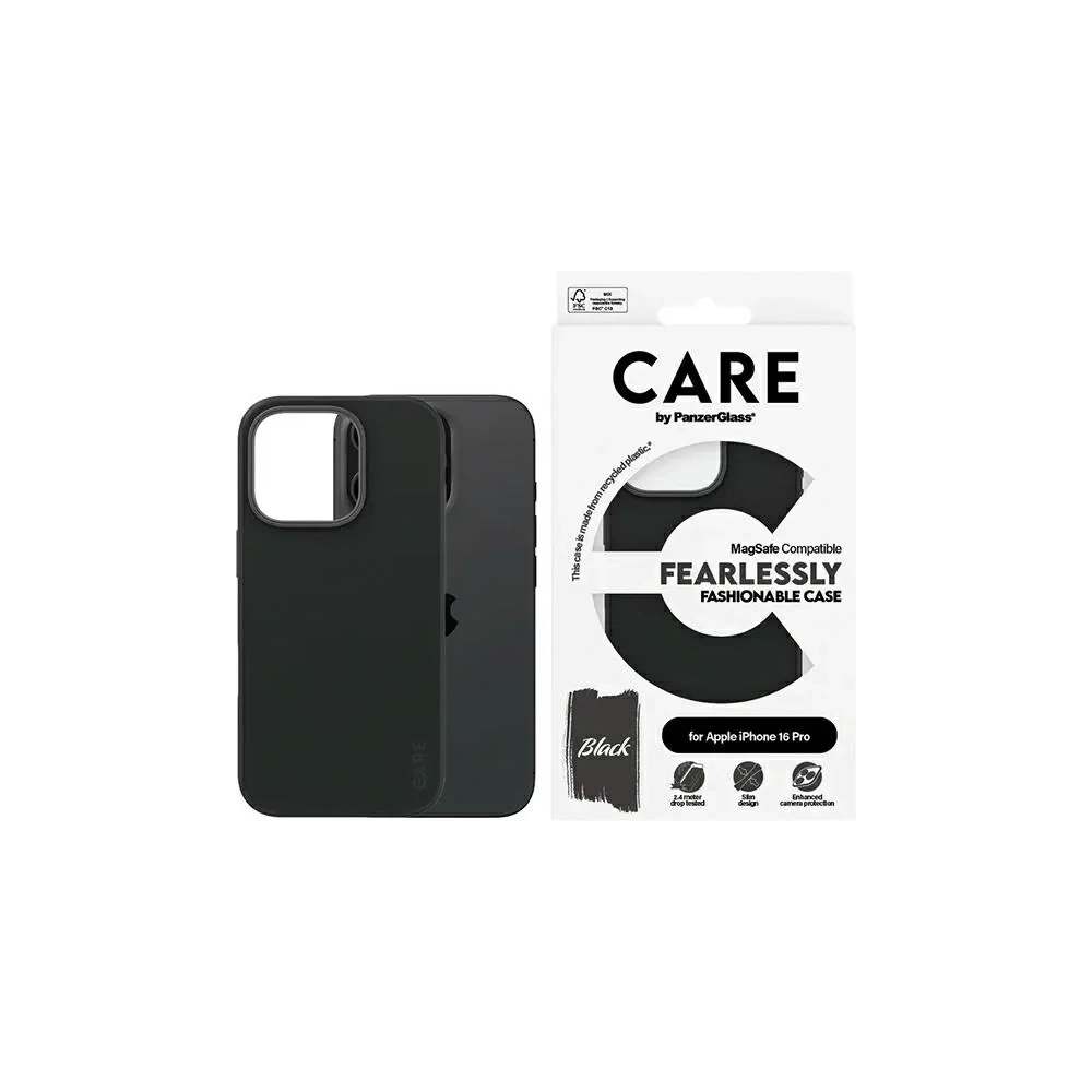 Etui CARE by PanzerGlass Fashion MagSafe do Apple iPhone 16 Pro czarny