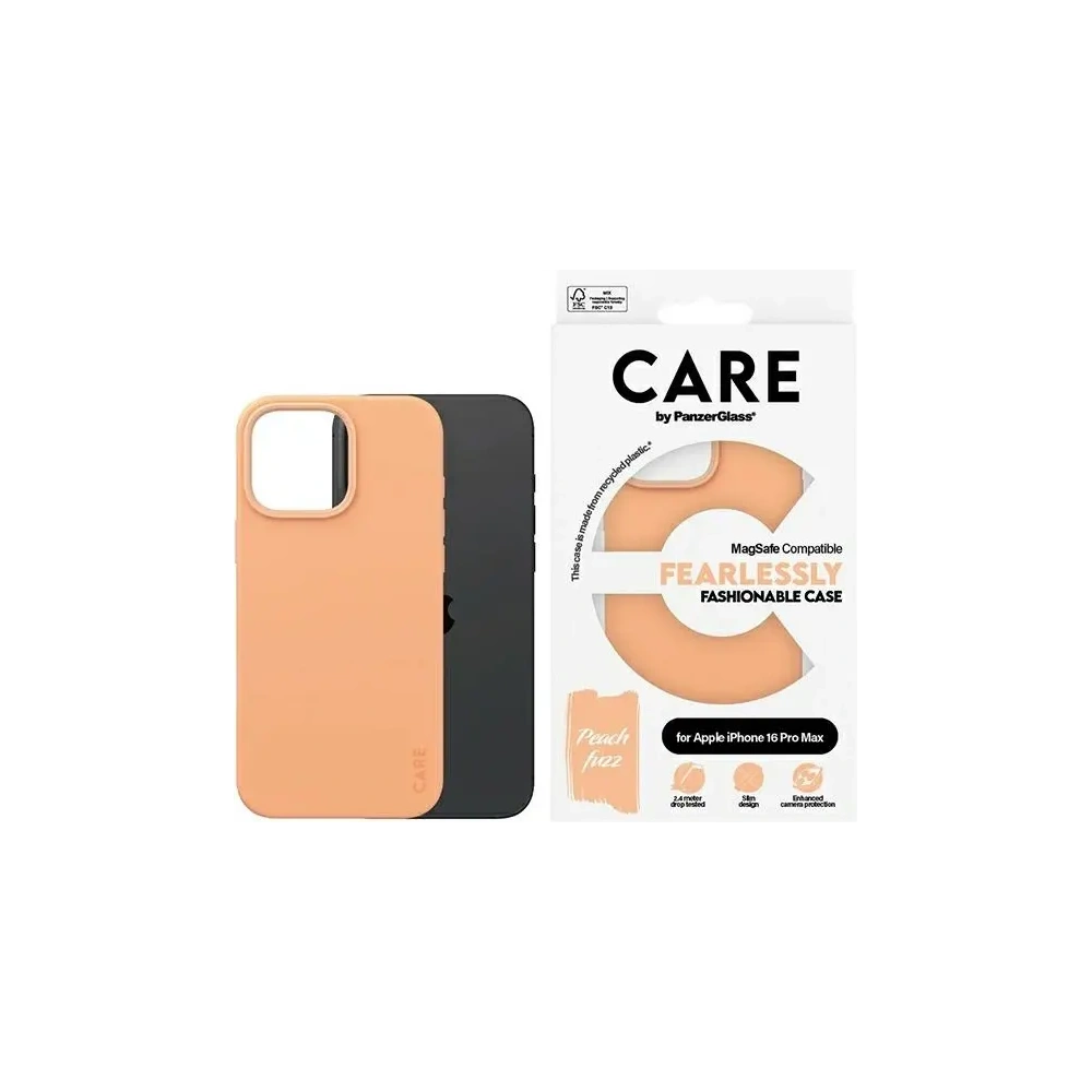 Etui CARE by PanzerGlass Fashion MagSafe do Apple iPhone 16 Pro Max brzoskwiniowy