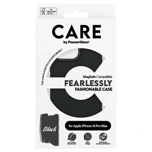 Kup CARE de la PanzerGlass Fashion MagSafe Apple iPhone 16 Pro Max negru - PZG981 - {ean13} - Sklep Home Screen