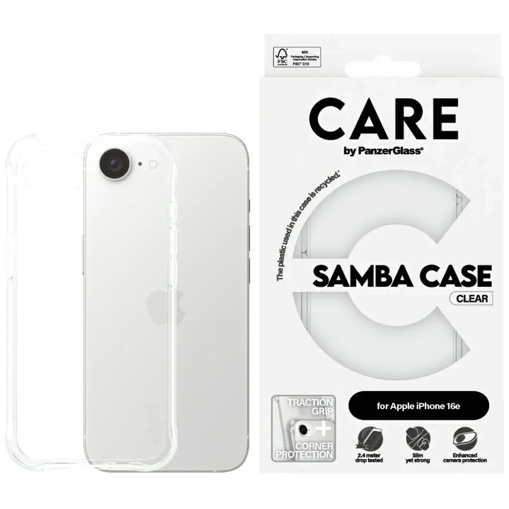 Etui CARE by PanzerGlass Fashion do Apple iPhone 16e przezroczysty