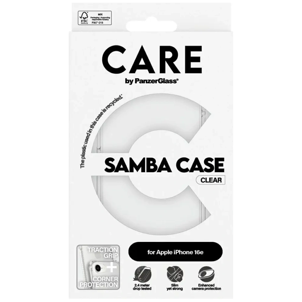 Etui CARE by PanzerGlass Fashion do Apple iPhone 16e przezroczysty
