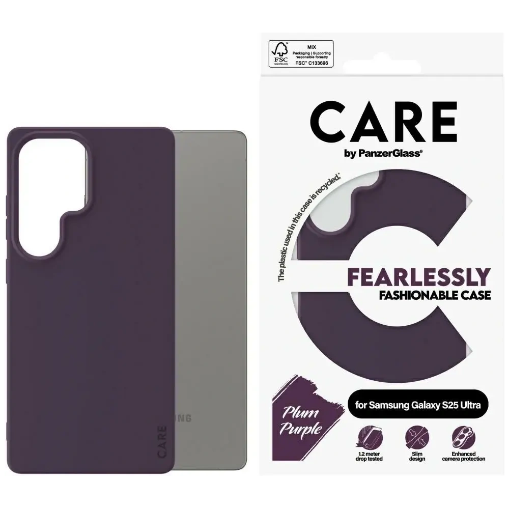 Etui CARE by PanzerGlass Fashion do Samsung Galaxy S25 Ultra fioletowy