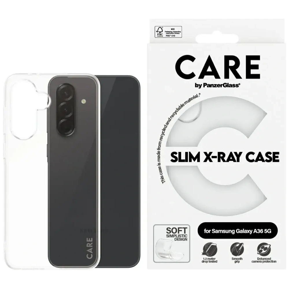 Etui CARE by PanzerGlass Fashion X-Ray do Samsung Galaxy A36 5G przezroczysty