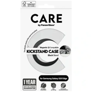 Kup CARE od PanzerGlass Funkce Černý stojánek a QI pro Samsung Galaxy S25 Edge čirý - PZG992 - {ean13} - Sklep Home Screen