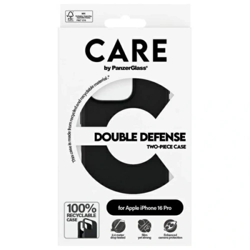 Kup CARE von PanzerGlass Feature Double Defense Case für Apple iPhone 16 Pro schwarz - PZG994 - {ean13} - Sklep Home Screen